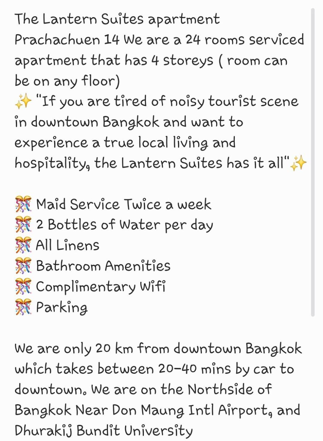 The Lantern Suites Ban Song Hong Zewnętrze zdjęcie